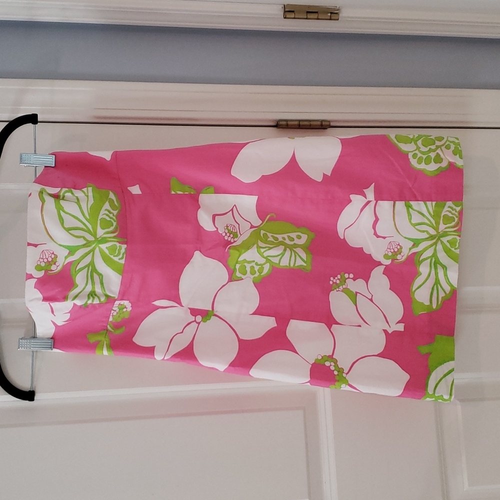 Lilly Pulitzer pink strapless dress
